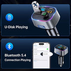 Syncwire Bluetooth 5.3 FM Transmitter Car Adapter 48W Wireless Radio Music - Image 6