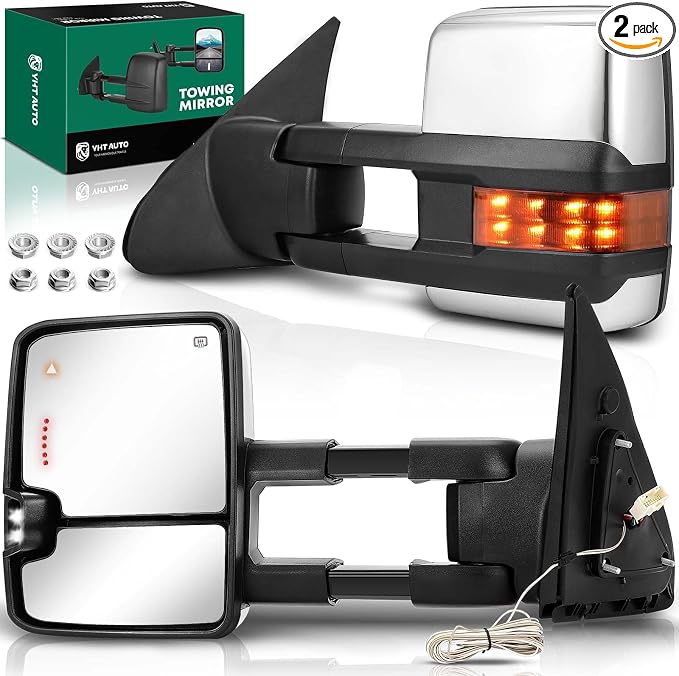 YHTAUTO Power Adjusted Heated Towing Mirrors Fit Toyota 07-21 Tundra, 08-17 by YHTAUTO