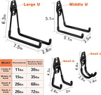 32 Pack Garage Hooks Heavy Duty, Utility Steel Wall Mount - Image 3