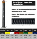 Garage Door Torsion Spring Set, Pair of 2" Electrophoresis Coated Garage Door - Image 5
