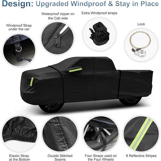 Car Cover for Toyota Tacoma Truck 2005-2025 for Xtra/Access/Double Cab SB - Image 2