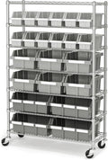 Seville Classics Commercial 7-Tier Platinum/Gray NSF 22-Bin Rack Storage System by SevilleClassics
