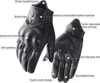 Harssidanzar Leather Motorcycle Gloves - Image 3
