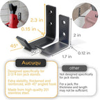 4 Packs Jack Stands Wall Mount Organizer, Heavy Duty Stainless Steel Holder - Image 3