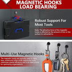 3-H Heavy Duty Magnet Garage Hooks 2 Pack, J Shape Strong Magnetic Hooks - Image 5