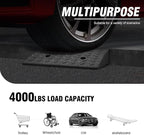 DNA MOTORING 2pcs 5.3" Rise Rubber Curb Ramp Heavy Duty Loading Driveway Ramp - Image 6