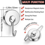 FINDMAG 100lbs+ Magentic Hooks Heavy Duty, Super Strong Magnetic Hooks - Image 2