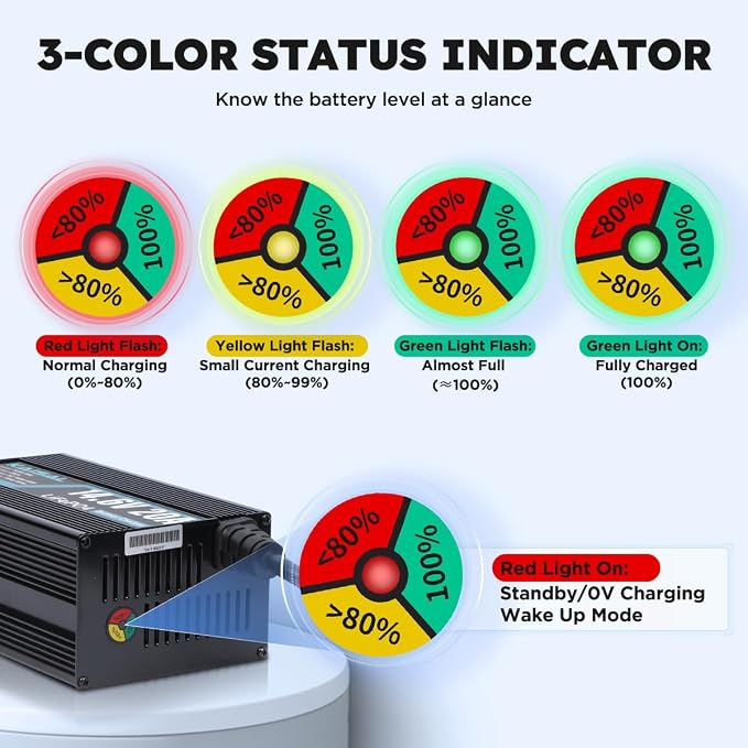 12V 20A Lithium Battery Charger 14.6V LiFePO4 Battery Charger - Image 4