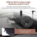 USB to DC3.5 Radar Detector Power Cable, USB C 5V-12V Power Cord Compatible - Image 7