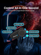 Moman Motorcycle Intercom, H2 Pro【2 Pack Carbon】 Helmet Headset Wireless - Image 7