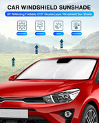 KUST Windshield Sun Shade for Kia Rio 2018-2023 Window Shade Sun Visor Cover - Image 2