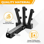 Heavy Duty Three Hitch Flag Holder, Trailer Hitch Flag Pole Holder, Fits 2" - Image 3