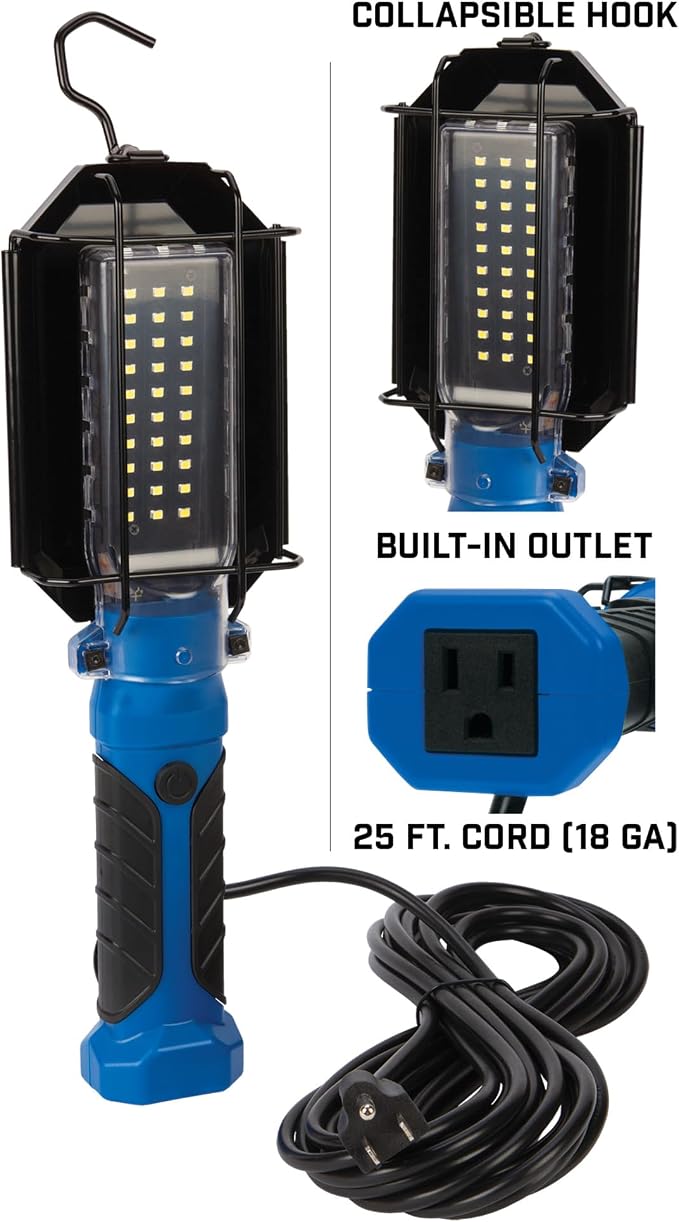 Performance Tool W2237 25' 18GA 1, 000 lumen 120V LED Drop Light - Image 3