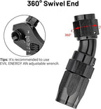 EVIL ENERGY 4AN 30 Degree One Piece Full Flow Hose End Fitting Swivel - Image 4