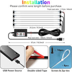 Car Led Interior Foot Well Light Strip Under Dash Bendable PVC Housing RGB - Image 7