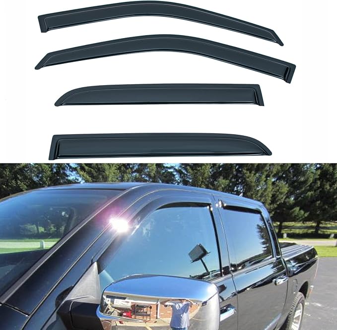 Set of 4 Window Visors Compatible by LQQDP