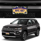 Sage Green Floral License Plate Frame Plant Flowers Stainless Steel License - Image 2