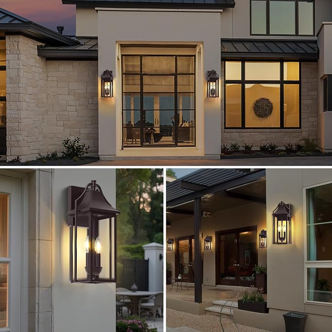  Outdoor Wall Sconce Fixtures, Dusk to Dawn Patio Lights Waterproof - Image 5