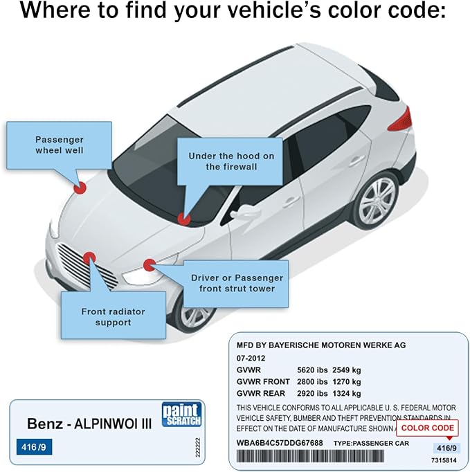 Touch Up Paint for Mercedes Benz Mars Red-Exact Match–Chips and Nicks TouchUp - Image 7