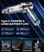 WADEO Car Vacuum Portable Cordless 18000PA, 4-in-1 Handheld Vacuum Cleaner and - Image 6