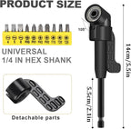 17pcs Flexible Drill Bit Extension, Include 3pcs Rotatable Socket Adapter 2pcs - Image 3