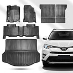 Vanseno Floor mats & CargoTrunk Liners and Backrest Mat Full Set Compatible by Vanseno