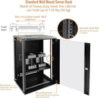 Tecmojo 18U Wall Mount Rack Network Cabinet - Image 4