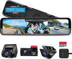 PORMIDO Triple Mirror Dash Cam 12" by PORMIDO