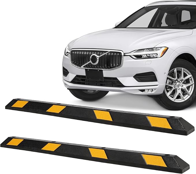 Heavy Duty Rubber Parking Curb - 55000 Lb Capacity by TROPOW