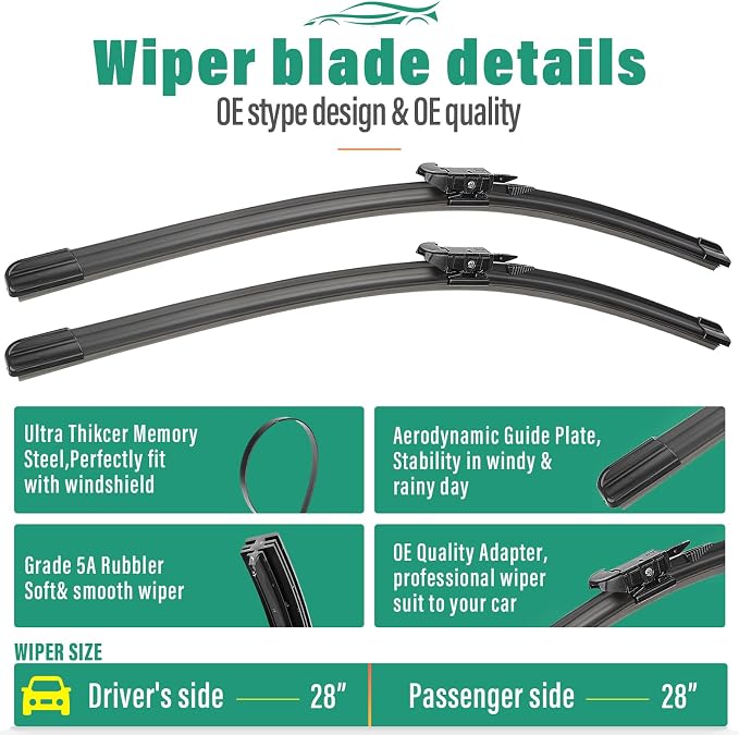 28" 28" 15" Windshield Wiper Blades Replacement - Image 3