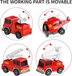 TEMI Fire Toys for 3 4 5 6 Years Old Boys Girls - 5 in 1 Carrier Truck - Image 7