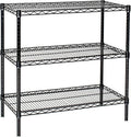 Omega 30" Deep x 42" Wide x 80" High 3 Tier Black Starter Shelving Unit by OmegaProductsCorporation