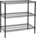Omega 30" Deep x 48" Wide x 86" High 3 Tier Black Starter Shelving Unit by OmegaProductsCorporation