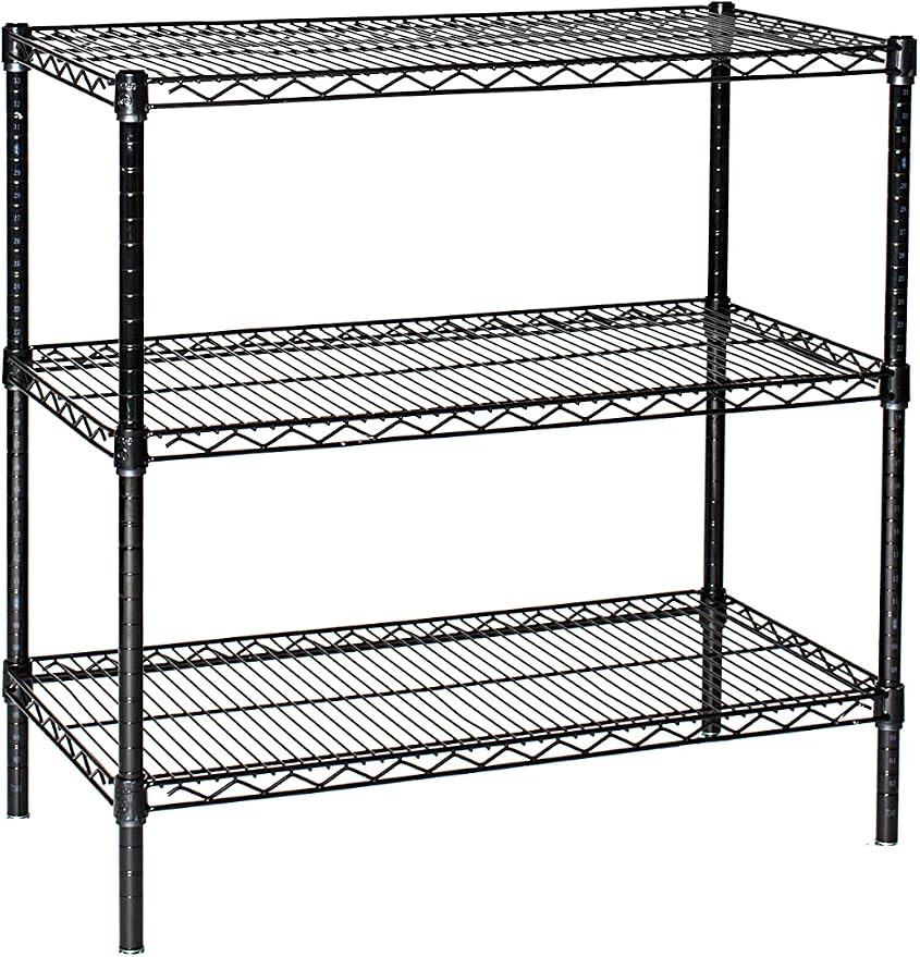 Omega 21" Deep x 54" Wide x 96" High 3 Tier Black Starter Shelving Unit by OmegaProductsCorporation