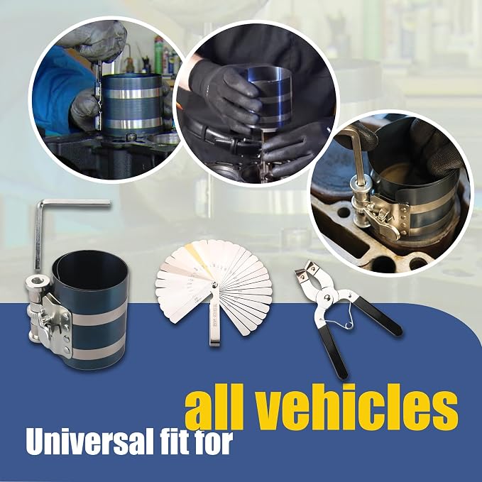 3 Inch Piston Ring Compressor Tool Car Engine Piston Ring Installer Removal Kit - Image 5