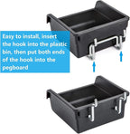FRIMOONY Pegboard Bins with Hooks and Labels, - Image 6