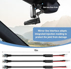 Radar Detector Mount, Rearview Mirror Rod Radar Mounting Bracket+Rearview - Image 3