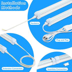 10 Pack 8FT T8 LED Shop Lights, 120W Integrated Tube Light, 19200LM 6000-6500K - Image 3