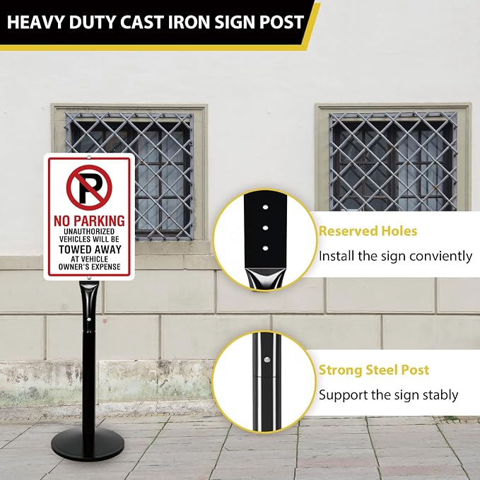 Parking Sign Stand with Base - Image 3