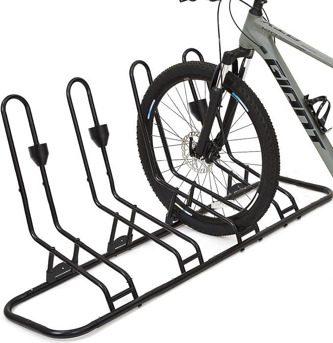 4 Floor Bike Rack, Safeguard Disc Brakes & Derailleurs Design, Waterproof by Kingarage