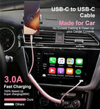 USB C to C Cable 3FT for Car, Coiled USB C Fast Charging Cable for iPhone 16 - Image 3