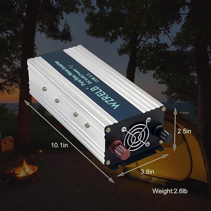 WZRELB 1000W Pure Sine Wave Inverter 36V DC to 110V 120V AC, Car Power Inverter - Image 6
