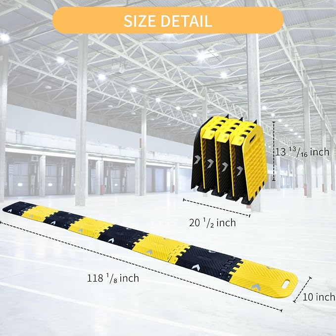 Collapsible Speed Bumps for Road - 10 Ft Portable Traffic Hump for Driveway - Image 2