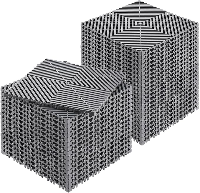 VEVOR Interlocking Drainage Mat, 12” x 12” Modular Interlocking Cushion by VEVOR
