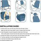 GIANT PANDA 2-Pack Front Mesh Car Seat Covers Custom Fit Toyota Tacoma 2016 - Image 7
