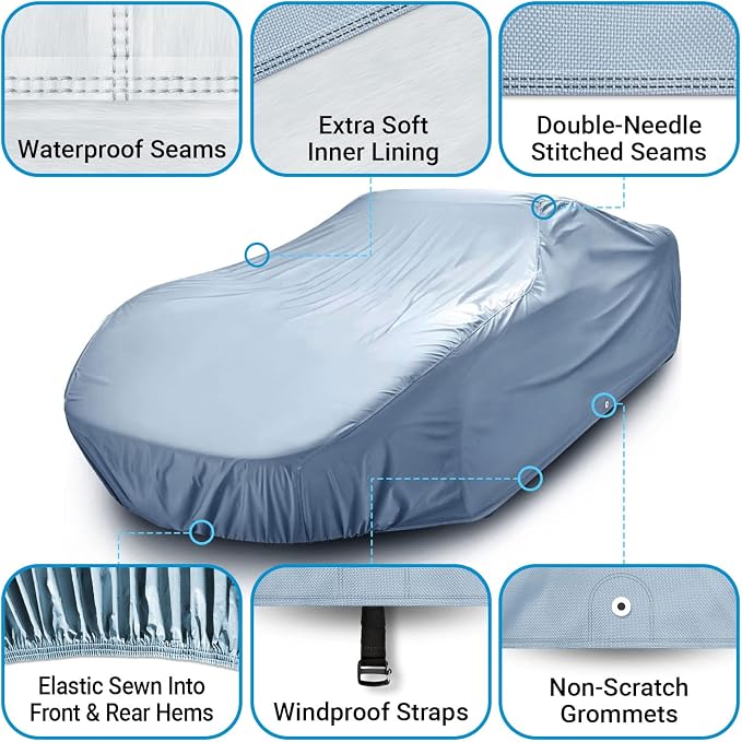 iCarCover Premium Car Cover for 1955-1957 Chevy Nomad Wagon Heavy Duty - Image 2