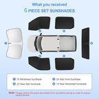 6pcs Car Window Shades for Ford F150 4Door 2021-Present Accessories, Windshield - Image 6