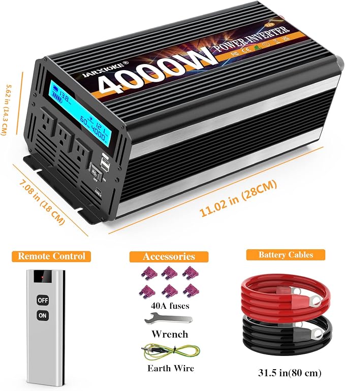 4000 Watt Power Inverter 12V DC to 110V 120V Converter - Image 8
