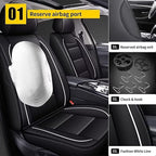 YORKNEIC Seat Covers for Hyundai Kona 2018-2024 2025: Waterproof Leather Car - Image 2