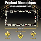 Skull License Plate Frame Skull Skeleton License Plate Holder Stainless Steel - Image 2